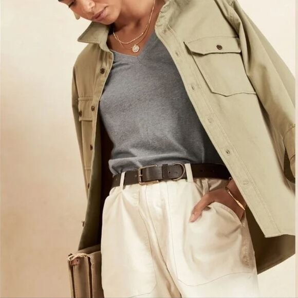 (SOLD) Banana Republic Supima Cotton V-Neck T-Shirt - Picture 3 of 11